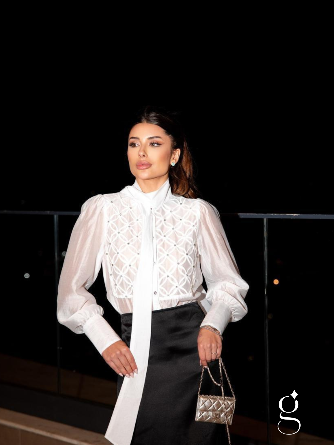 Camisa Organza Laço