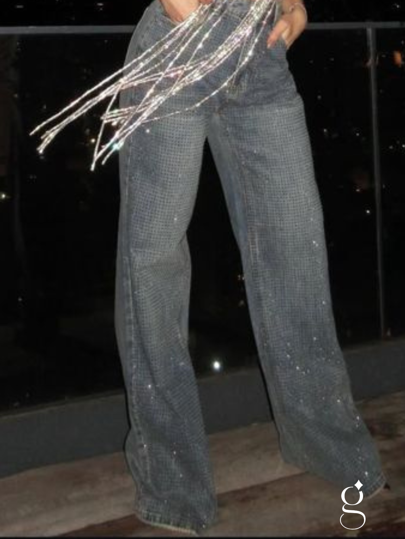 Calça Jeans Stella Total Strass