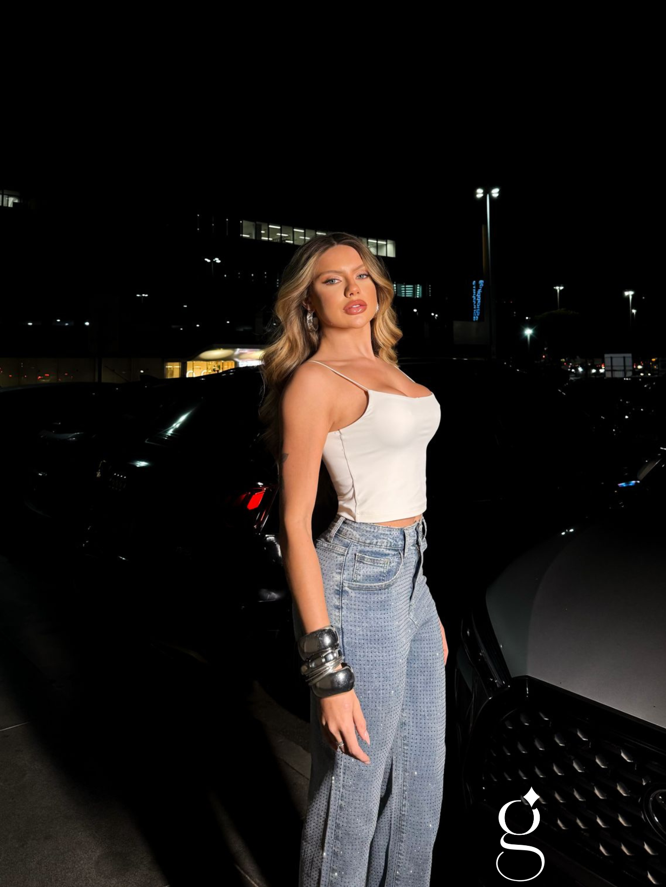Calça Jeans Reta com Strass Valentina