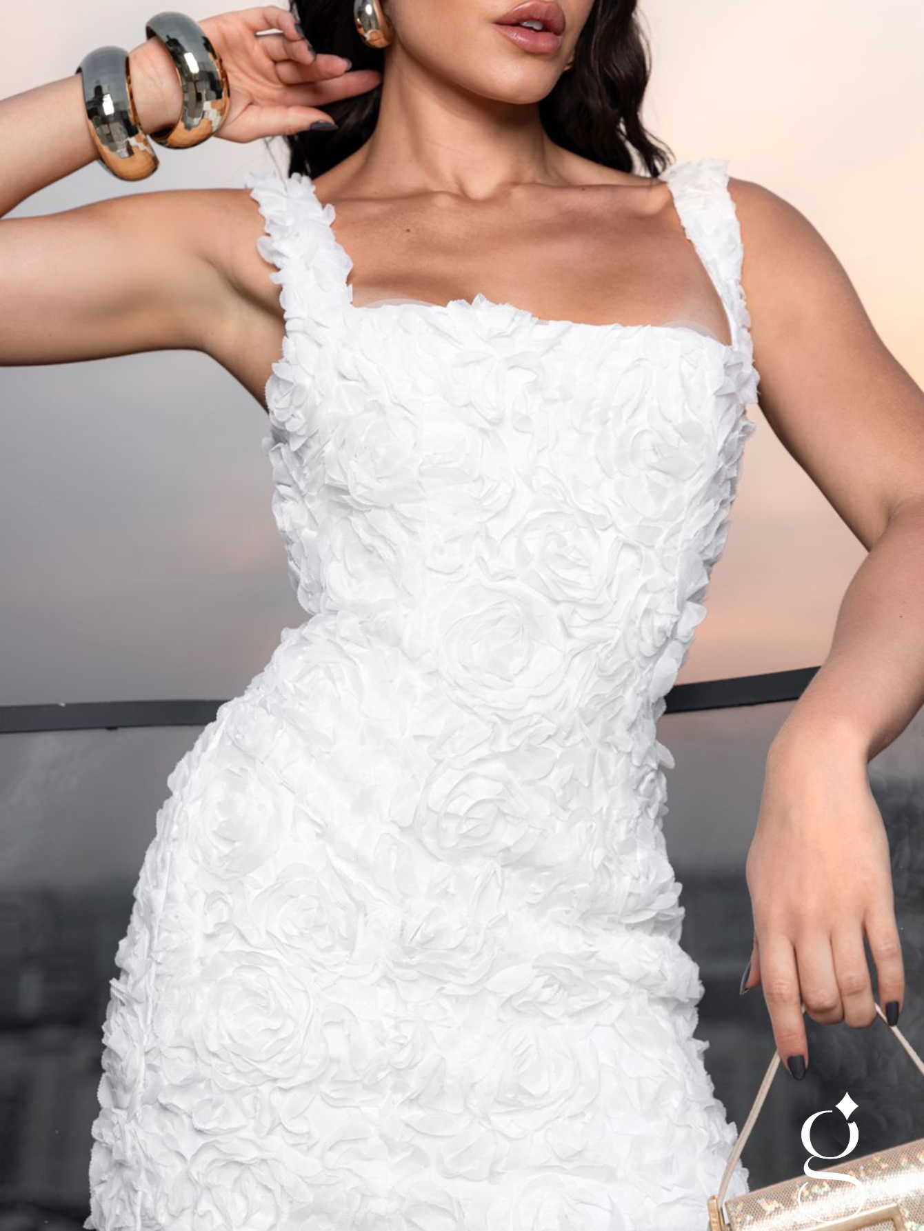 Vestido Rosas 3D Antonella