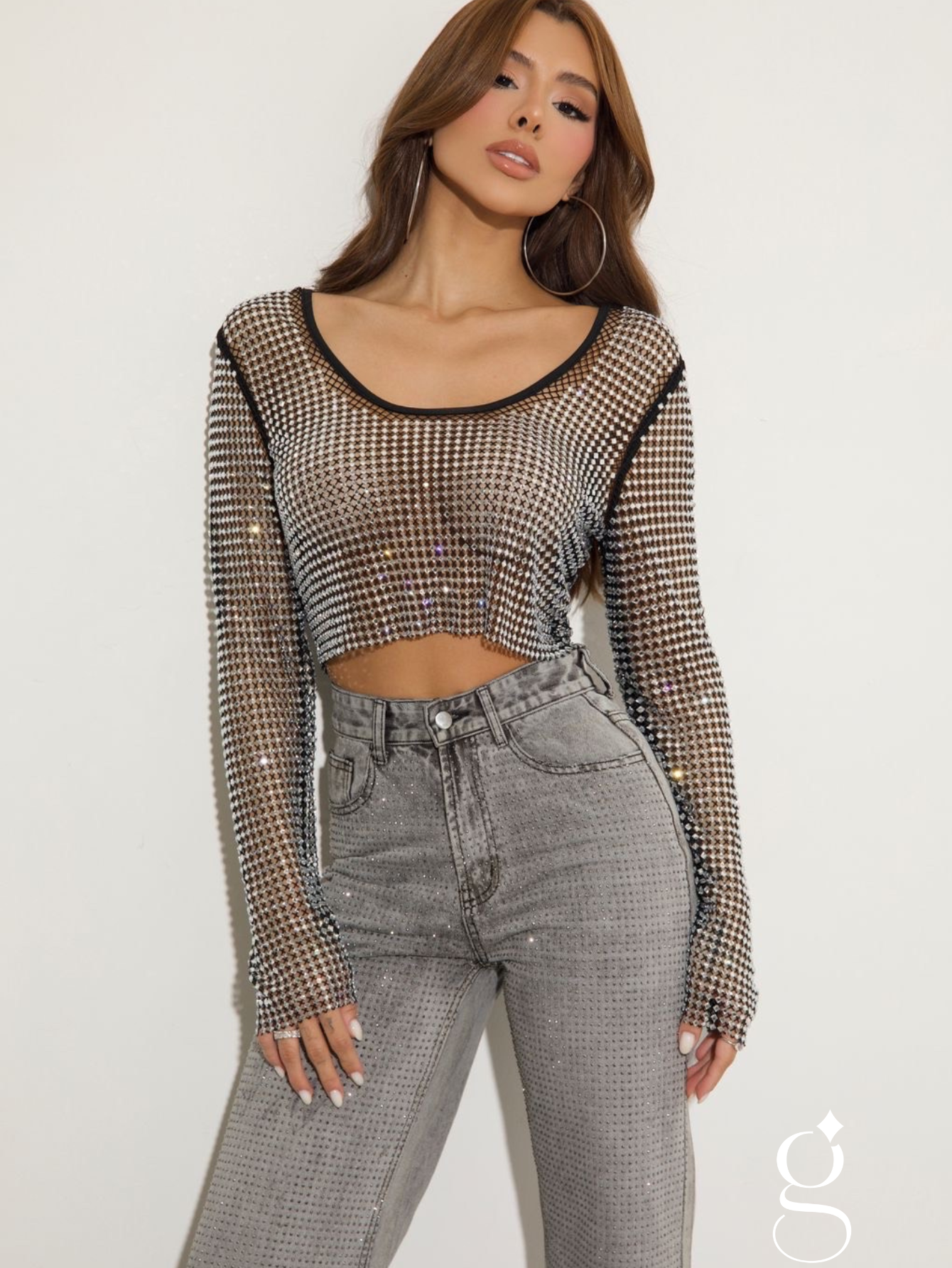 Cropped Shine Glam