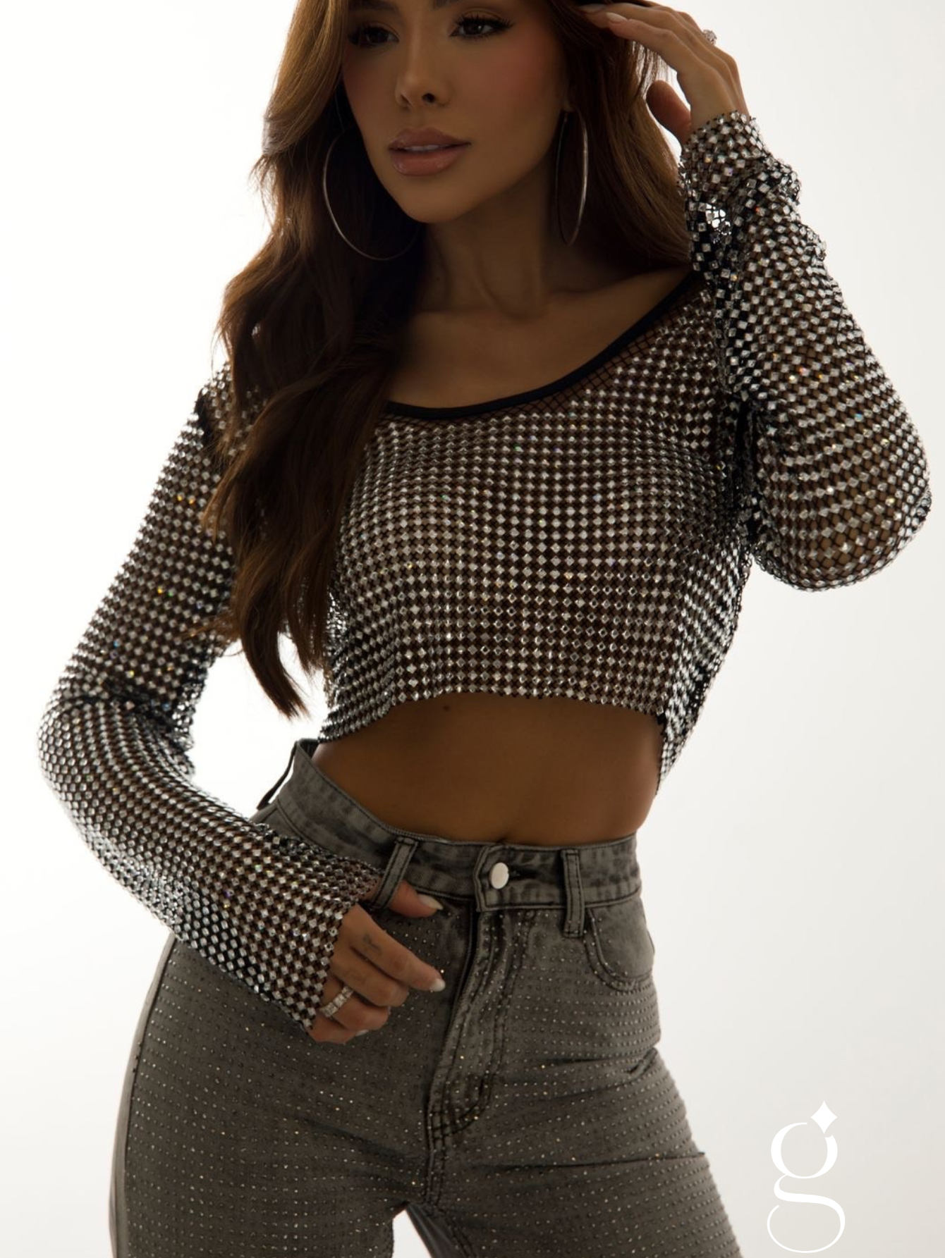 Cropped Shine Glam